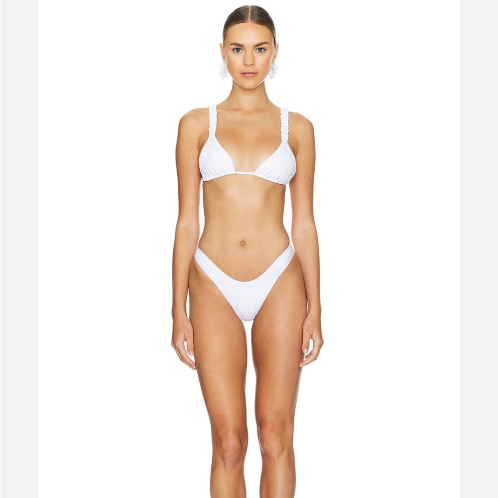 Frankie's Bikinis White Eyelet Bikini Set
